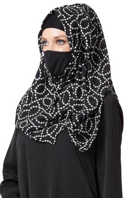 3 Pcs Set : Hijab, Under Hijab Cap & Mask 6