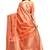 Orange colour cotton silk saree with running blouse