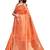 Orange colour cotton silk saree with running blouse