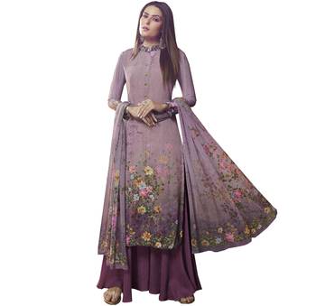 Purple digital print crepe salwar 1