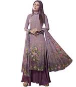 Purple digital print crepe salwar