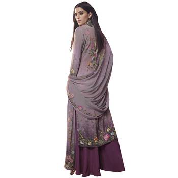 Purple digital print crepe salwar 2