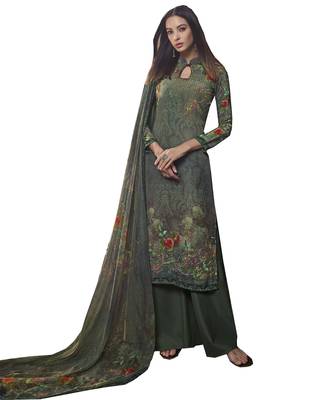 Green digital print crepe salwar 1