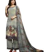Grey digital print crepe salwar
