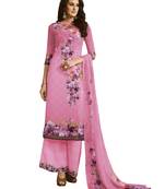 Pink digital print crepe salwar