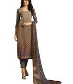 Beige digital print crepe salwar