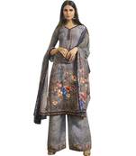 Grey digital print crepe salwar
