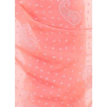 Lavangi Light Gajiri Lucknow Chikankari Hand Embroidered Keel Work Cotton Saree with Blouse 4