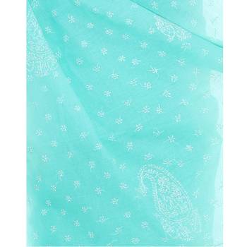 Lavangi Sea Green Lucknow Chikankari Hand Embroidered Keel Work Cotton Saree with Blouse 4