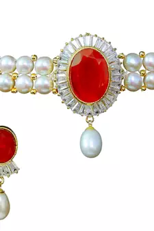 Red pearl chokers