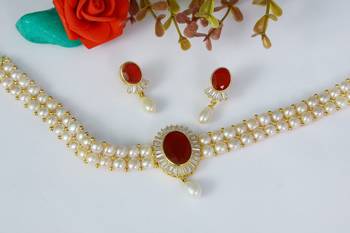 Red pearl chokers 4