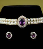 Purple pearl chokers