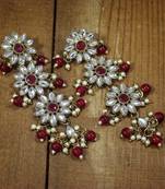 Traditional Gold Plated With Stunning Antique Finish Kundan & Pearl Earrings for Women