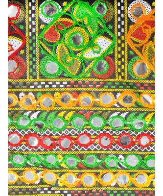 Green Cotton Jaipuri Lehenga Set With Mirror Work 3