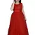 red plain satin kids girl gowns