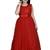 red plain satin kids girl gowns