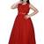 red plain satin kids girl gowns