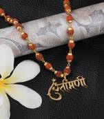 Gold Plated Traditional Rudraksh Mala Pendant Mala for Men and Women
