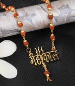 Religious Rudraksh Mala  Mahakal Shiva Gold Pendant for Men and Women
