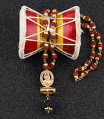 Gold Plated Traditional Rudraksh Mala SAI BABA Pendant Mala for Men and Women