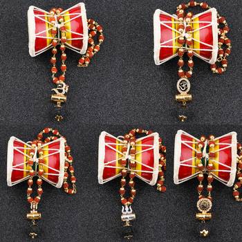 Gold Plated Traditional Combo Rudraksh Mala Pendant for Men and Women-set 5 1
