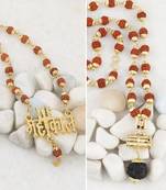 Gold Plated Traditional Combo Rudraksh Mala Pendant  for Men and Women-set 2
