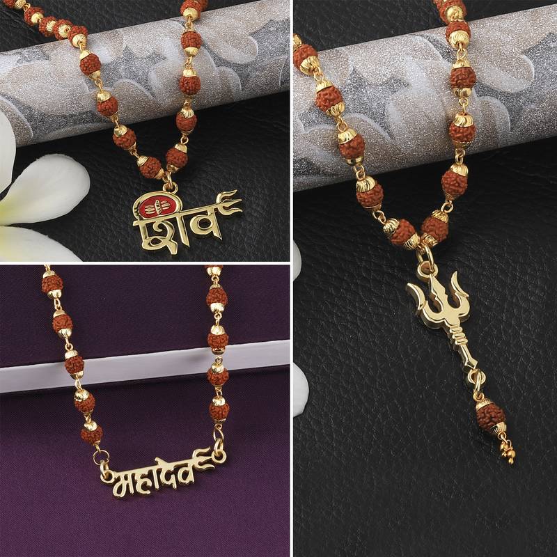 Gold Plated Traditional Combo Rudraksh 