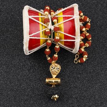 Gold Plated Traditional Combo Rudraksh Mala Pendant for Men and Women-set 2 2