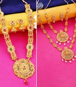 Gold Plated Traditional Designer Necklace Jewellery Set For Women