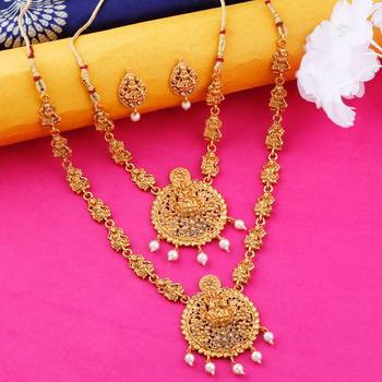 Gold Plated Traditional Designer Necklace Jewellery Set For Women 4