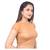 Copper Lycra High Neck Short Net Sleeves Stretchable Readymade Saree Blouse