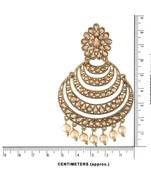Traditional  Antique Finish Kundan & Pearl Chandbali Earrings for Women