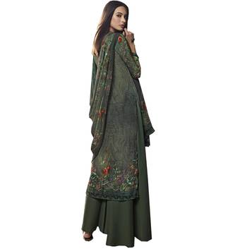 Green digital print crepe salwar 2
