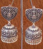 Tribal german silver jhumka earring