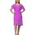 Women's Half Sleeves Round - Neck Georgette  Midi Casual Dress Mauve
