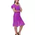 Women's Half Sleeves Round - Neck Georgette  Midi Casual Dress Mauve