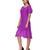 Women's Half Sleeves Round - Neck Georgette  Midi Casual Dress Mauve