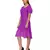 Women's Half Sleeves Round - Neck Georgette  Midi Casual Dress Mauve