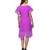 Women's Half Sleeves Round - Neck Georgette  Midi Casual Dress Mauve