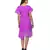 Women's Half Sleeves Round - Neck Georgette  Midi Casual Dress Mauve