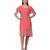 Women's Half Sleeves Round - Neck Georgette  Midi Casual Dress Peach