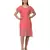 Women's Half Sleeves Round - Neck Georgette  Midi Casual Dress Peach