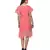 Women's Half Sleeves Round - Neck Georgette  Midi Casual Dress Peach