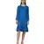 Women's Pin Tucks Georgette Midi Casual Dress Cobalt  Blue