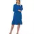 Women's Pin Tucks Georgette Midi Casual Dress Cobalt  Blue