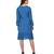 Women's Pin Tucks Georgette Midi Casual Dress Cobalt  Blue