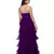 Women's Halter Neck Drape Net Party Evening Corset Gown in Purple