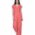 Women's Drape Georgette Party/ Casual Jumpsuit in Peach