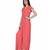 Women's Drape Georgette Party/ Casual Jumpsuit in Peach