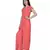Women's Drape Georgette Party/ Casual Jumpsuit in Peach